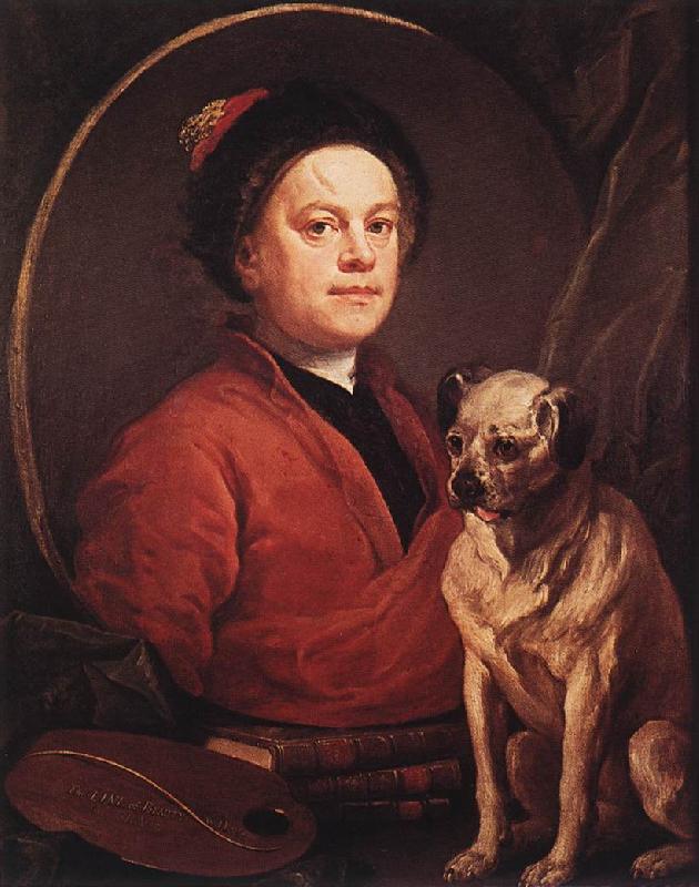 HOGARTH, William The Painter and his Pug f oil painting picture
